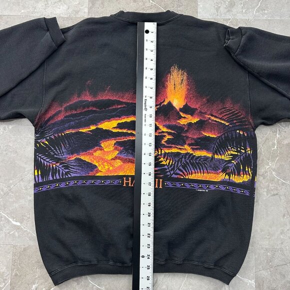 Vintage Volcanos National Park Sweatshirt Mens Medium AOP All Over Print Hawaii - Picture 7 of 8